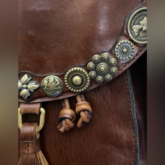 PATRICIA NASH BROWN LEATHER BACK PACK GUC - Picture 5 of 16